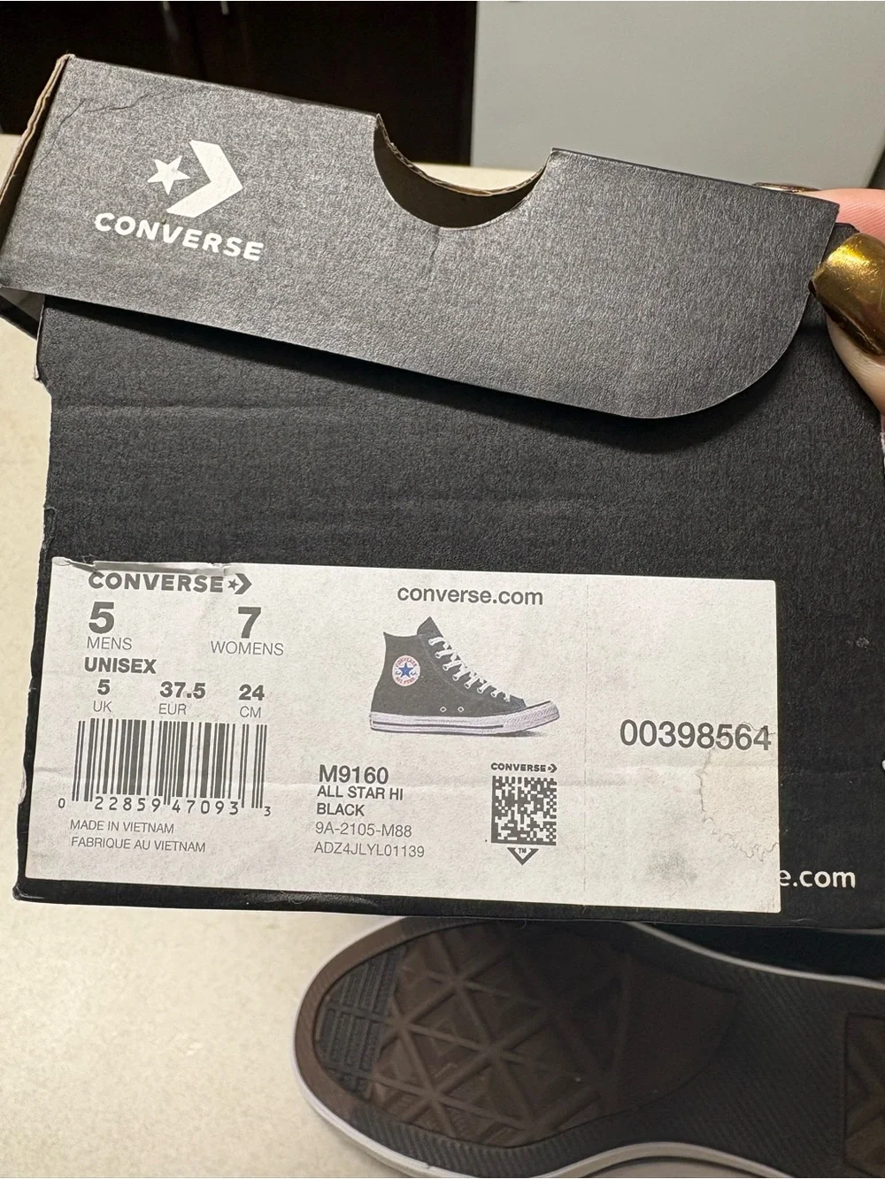 Converse Black and White High Top Kids Sneakers